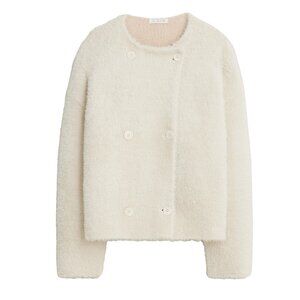 NWT J.Crew Collection Oversized Double-faced Wool-blend Jacket in Light Bone XS